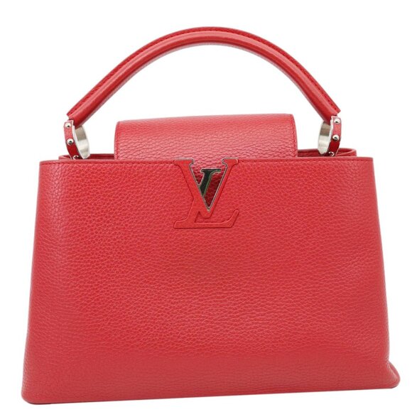 Louis Vuitton  Capucines MM Taurillon Leather Satchel Bag Red - Picture 3 of 15